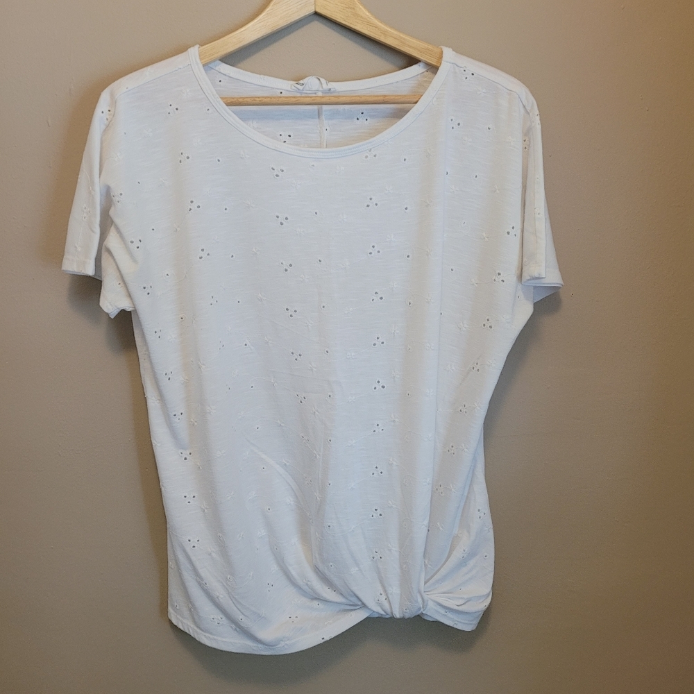 Maurices White Eyelet Top